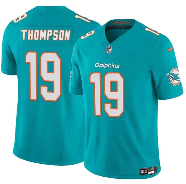 Men's Miami Dolphins #19 Skylar Thompson Aqua 2024 F.U.S.E Vapor Limited Football Stitched Jersey